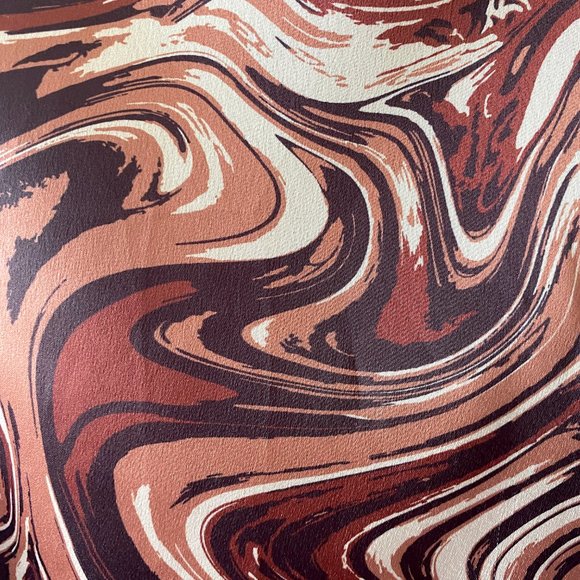 Swirl Print Button Up Blouse | Silky Blouse | Psychedelic Shirt | Funky Blouse S - Picture 8 of 9